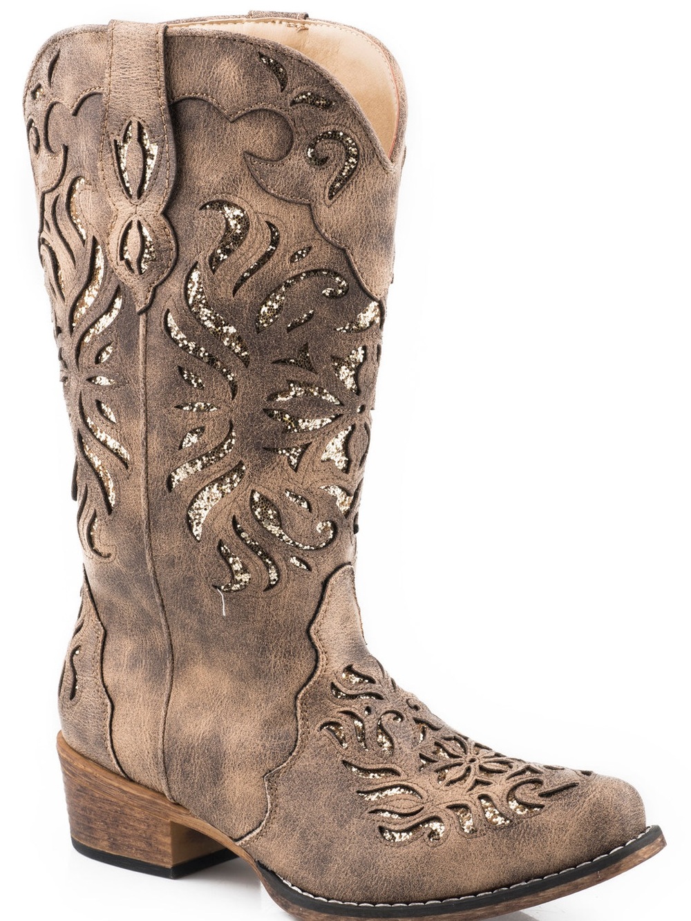 Roper WOMENS VINTAGE BROWN FAUX LEATHER Size 8 NWOT Cowgirl Western Festival